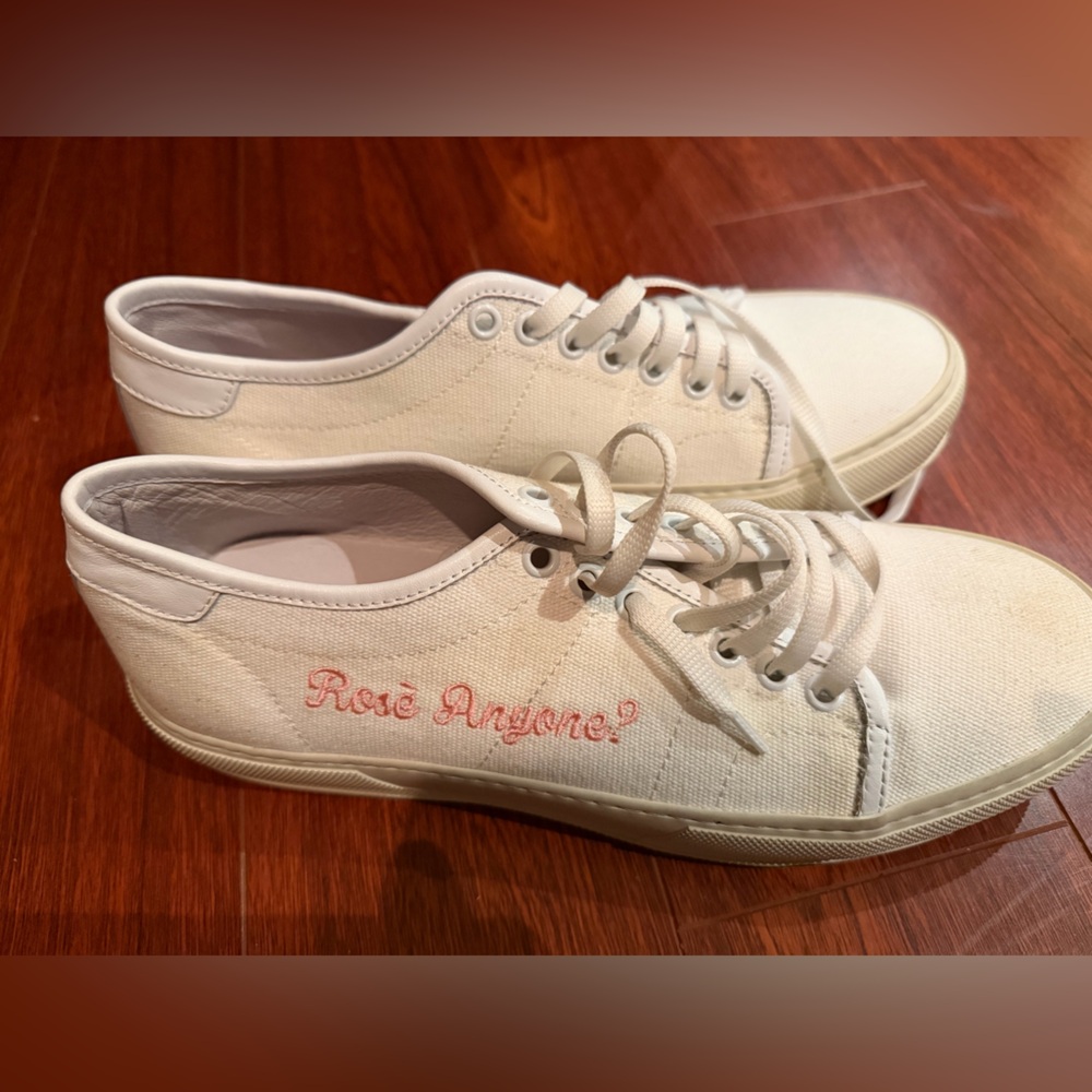 NWT Joshua White Canvas Sneakers size 40